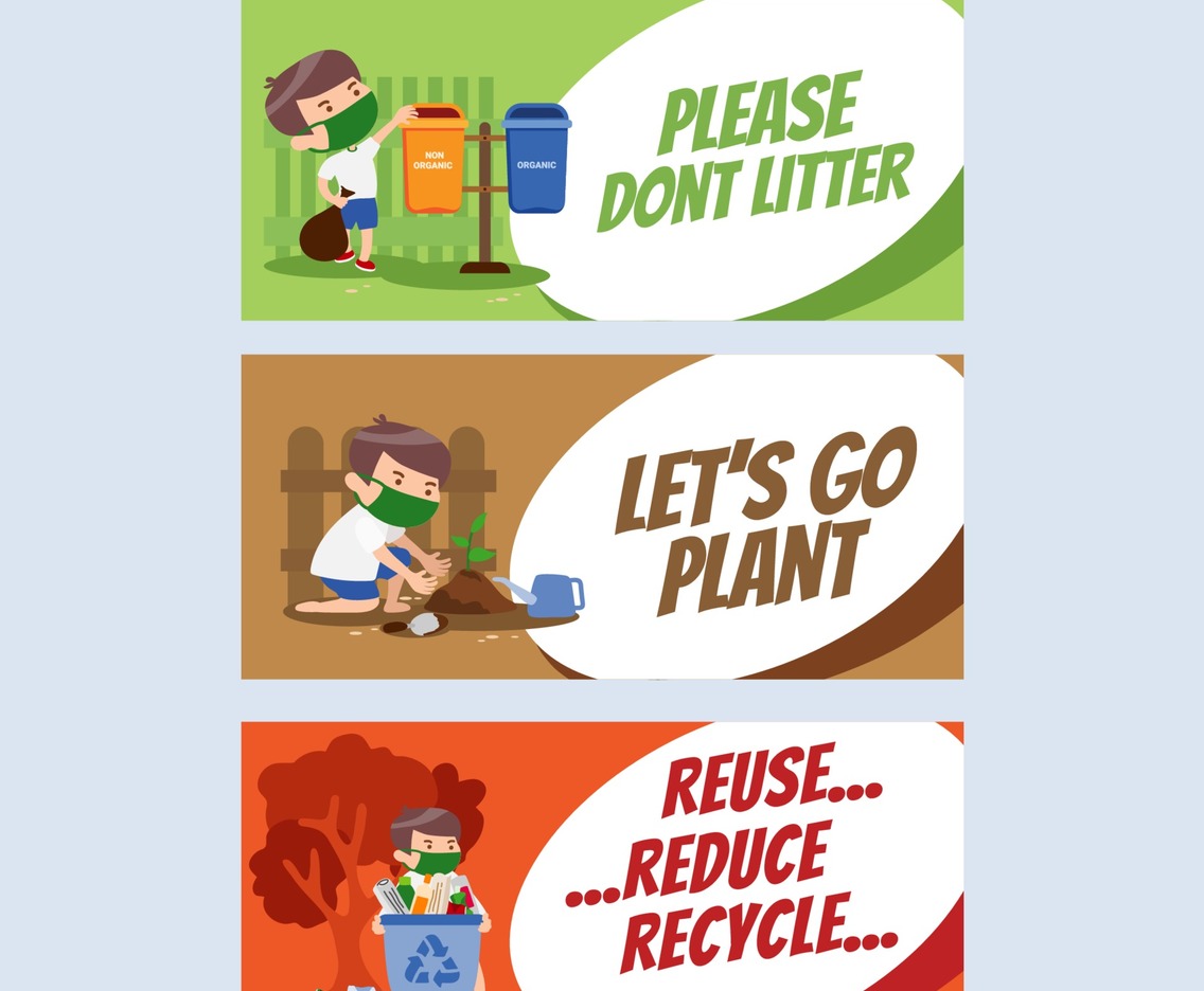 Earth Day Habit Banner Collection