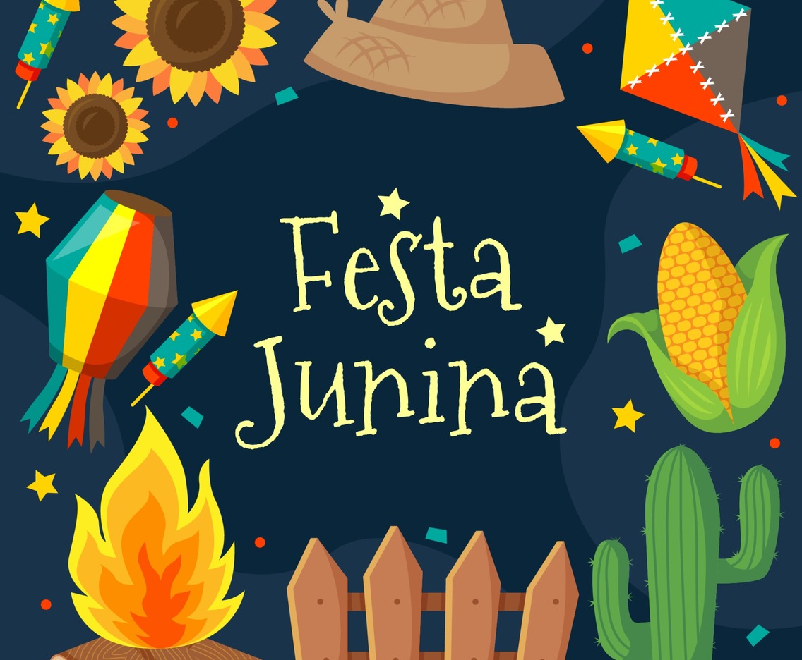 Festa Junina Background in Flat Style