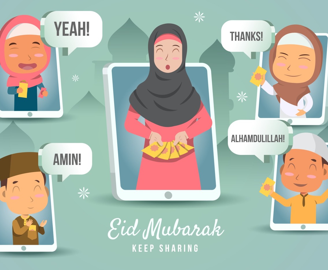 Sharing Gift to Moslem Kids on Eid Al Fitr