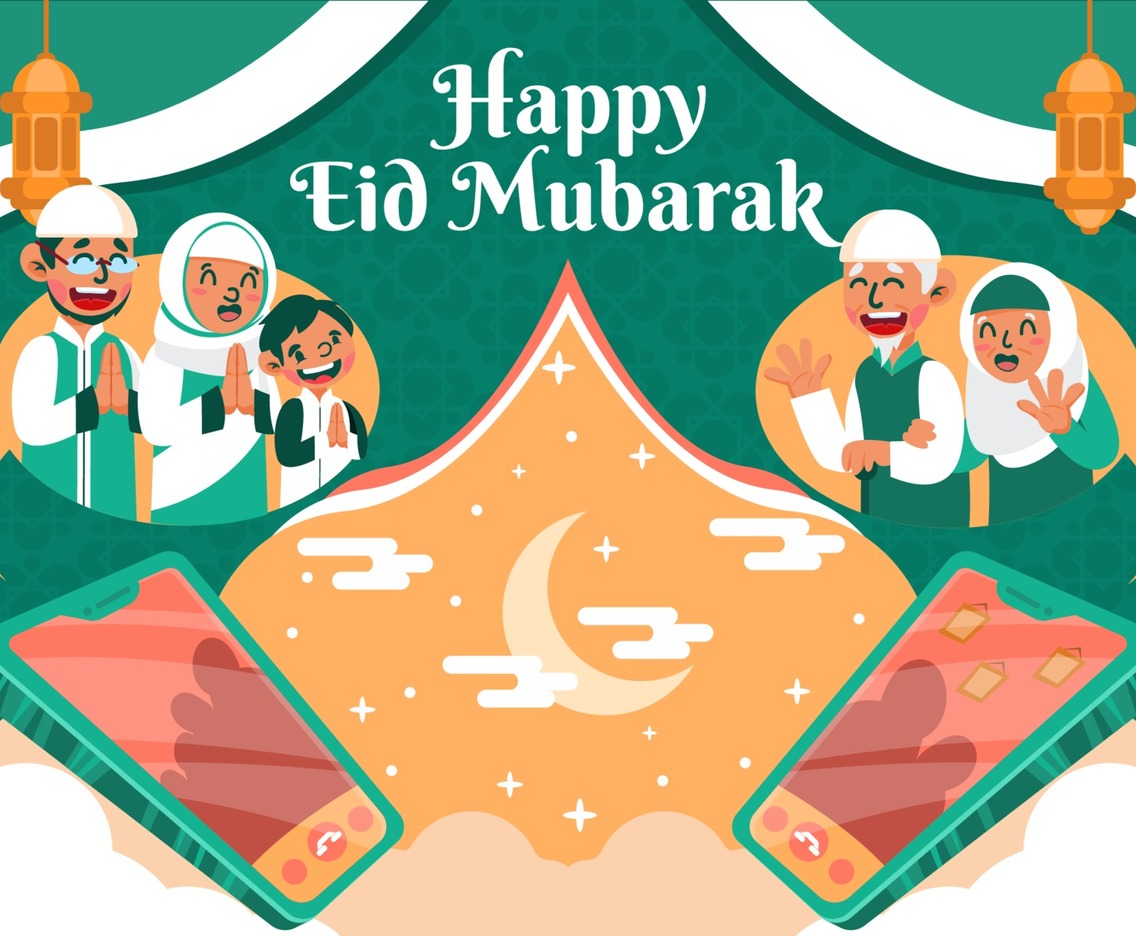 Video Call of Season Greeting Eid Mubarak