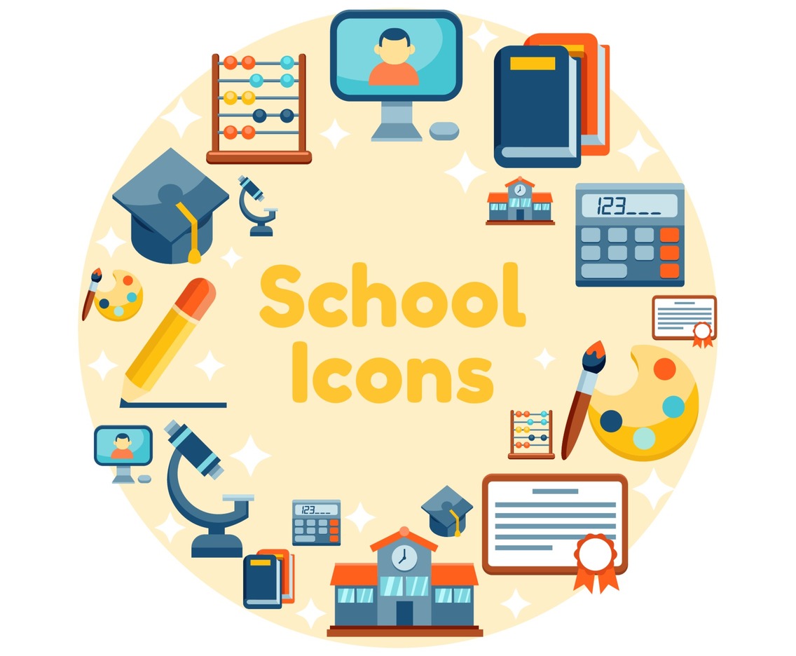 Set of School Icons