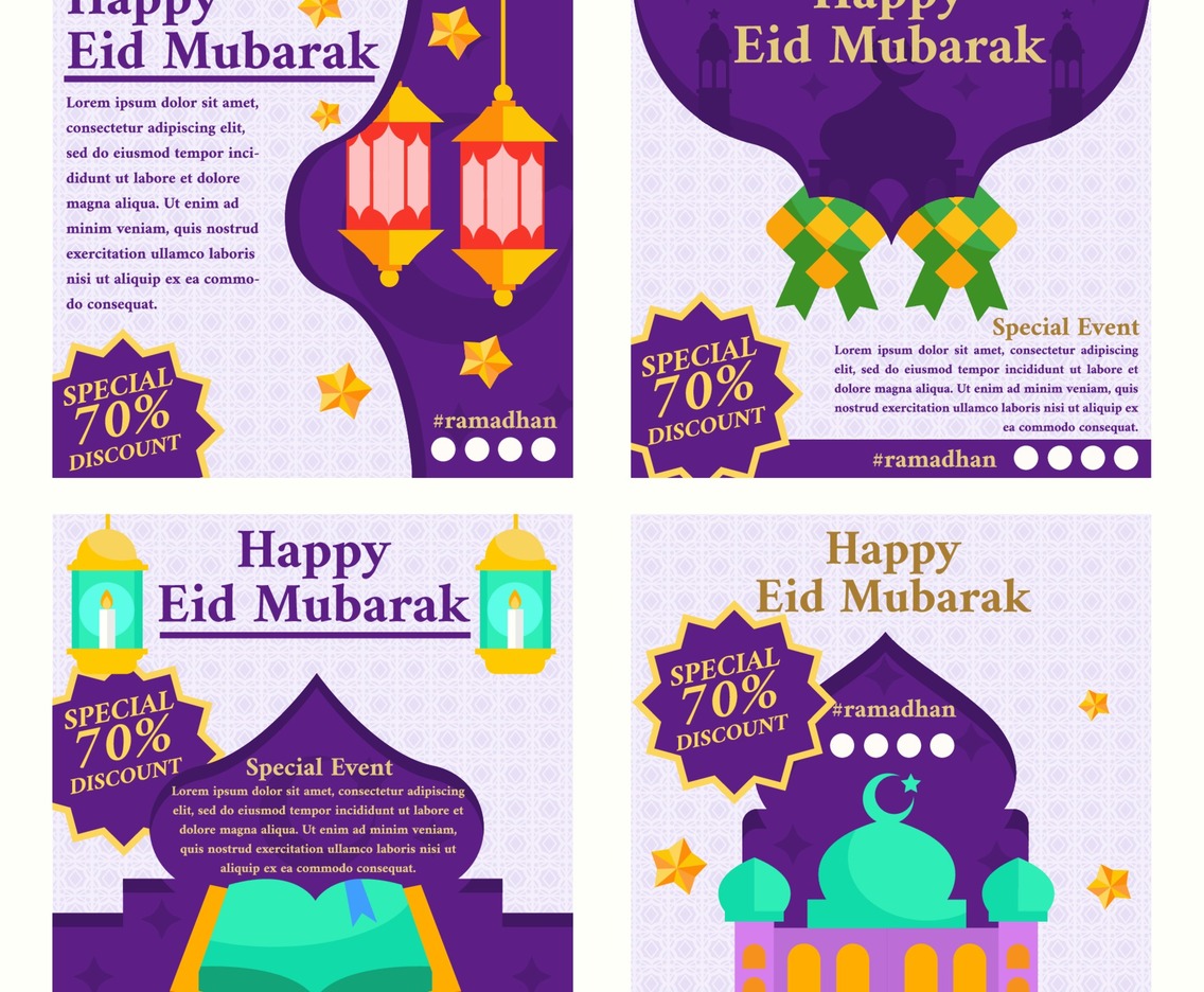 Happy Eid Mubarak Marketing Social Media Template