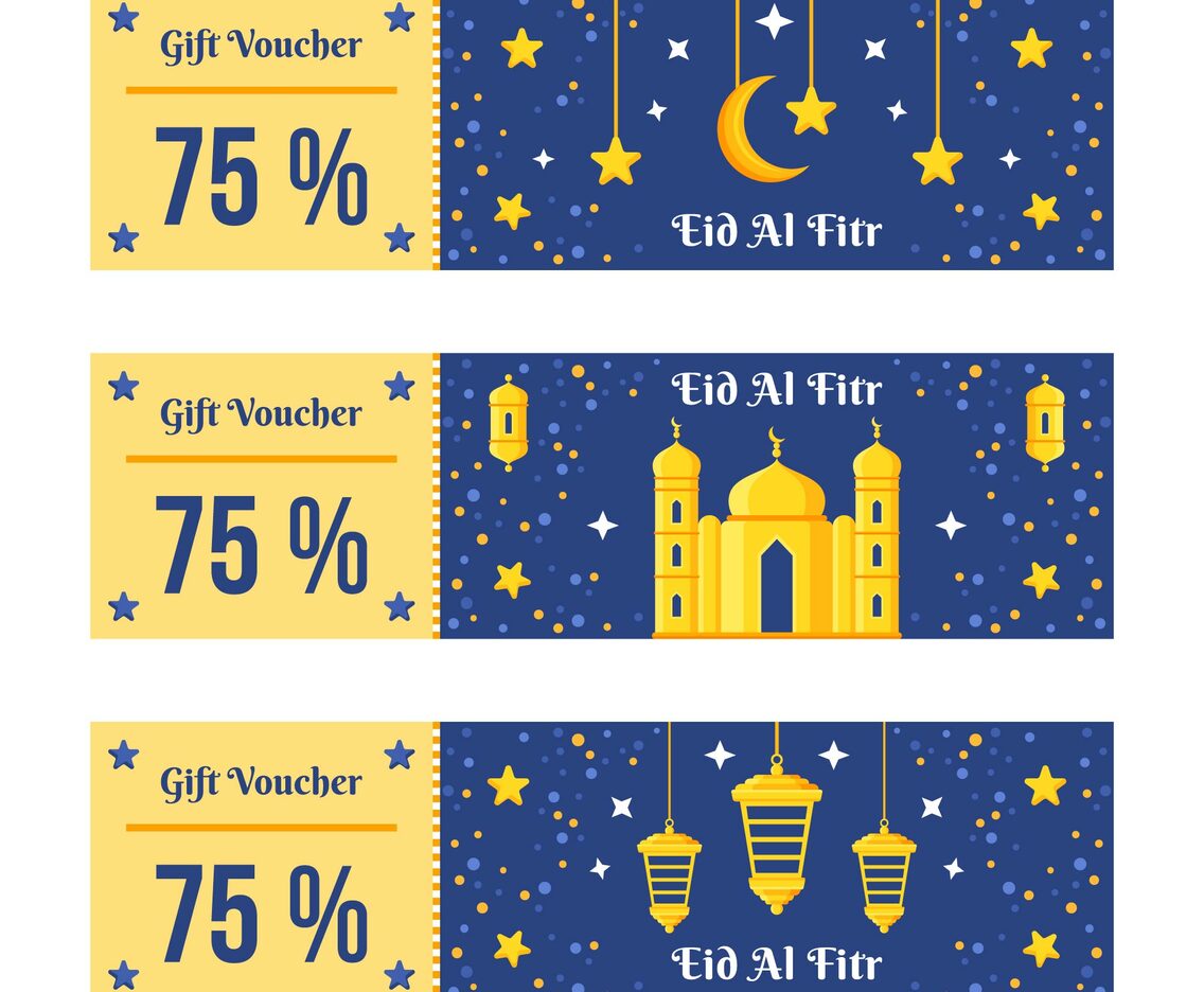 Colourful Eid Al Fitr Voucher Collection