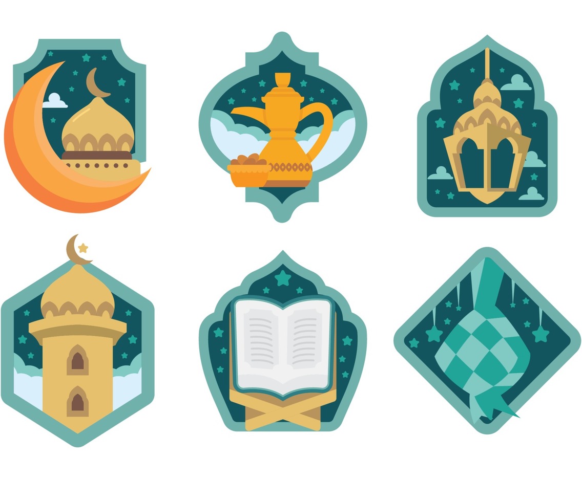 Flat Ramadan Badges Collection