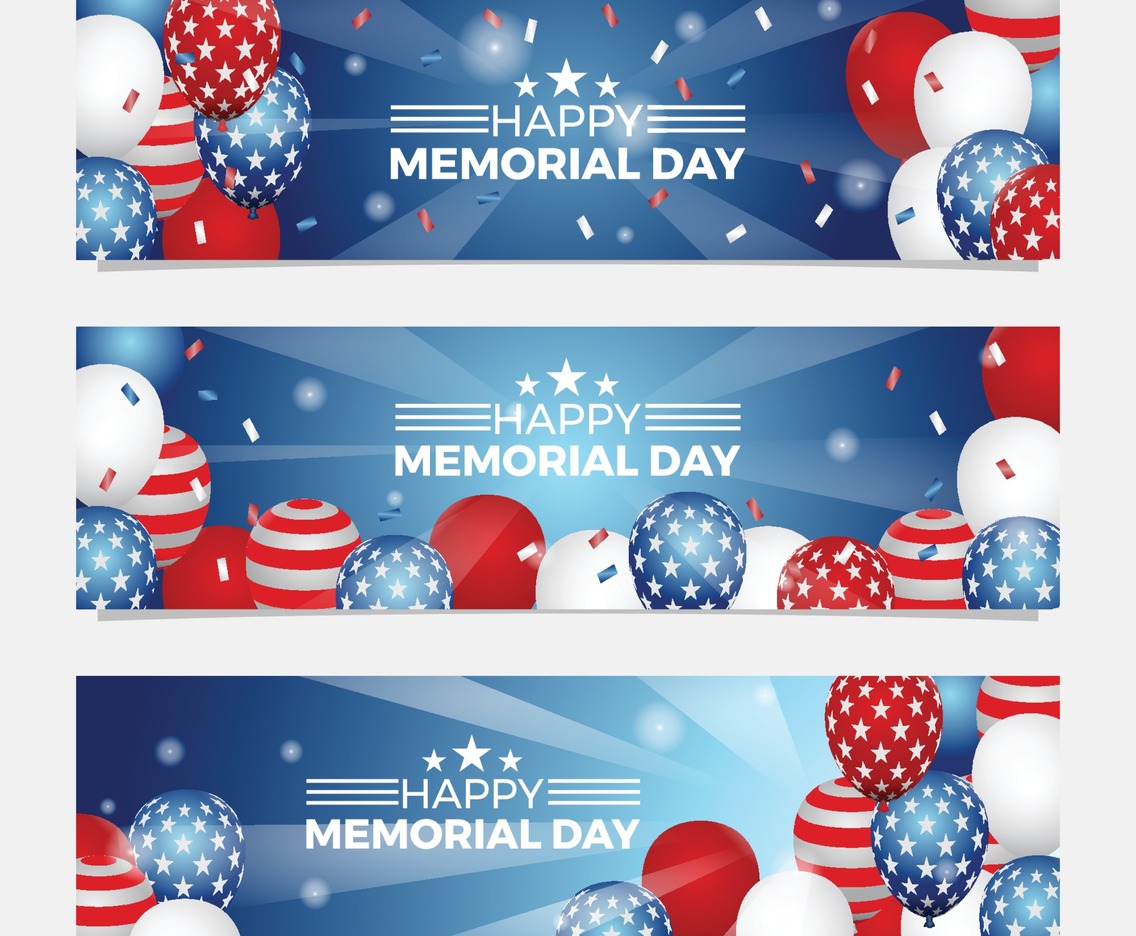 American Memorial Day Banner
