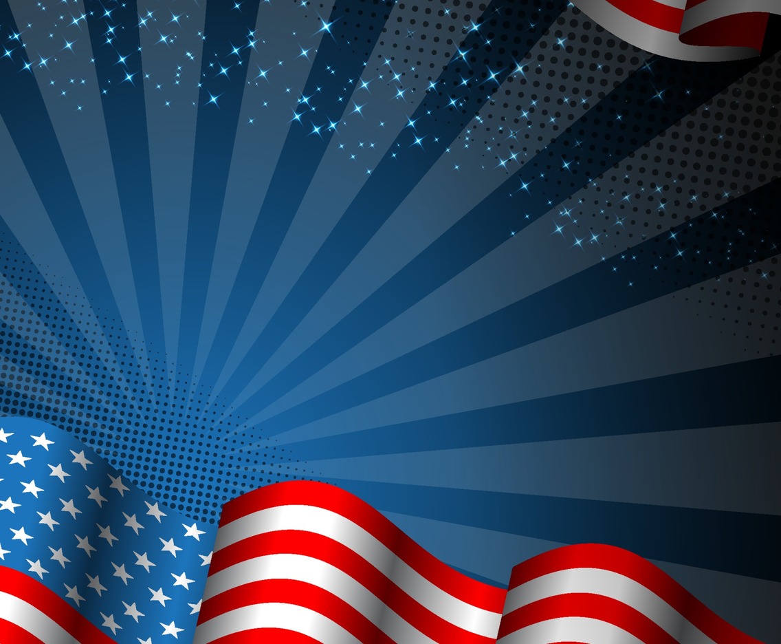 Realistic American Flag Background