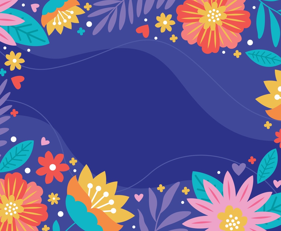 Colorful Flower and Foliage Background