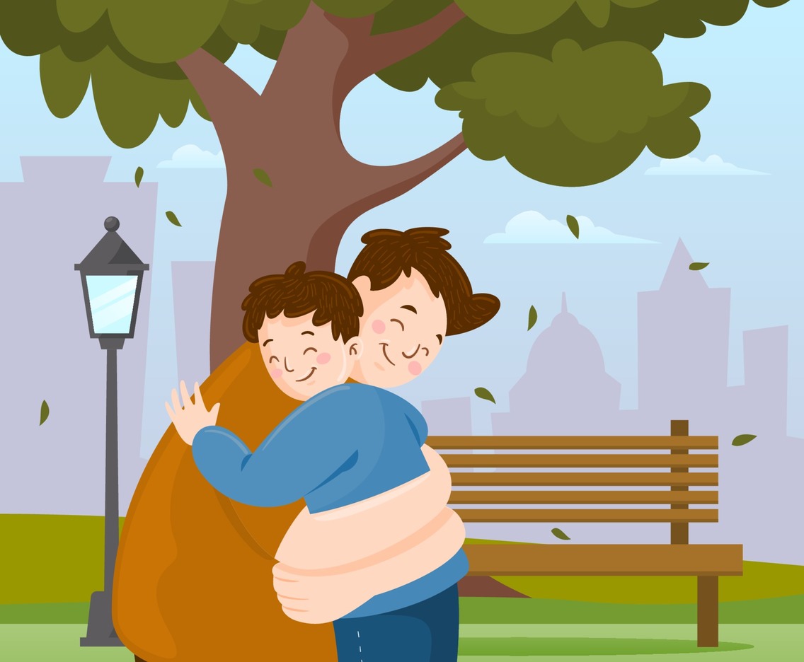 Father and Son in the Park