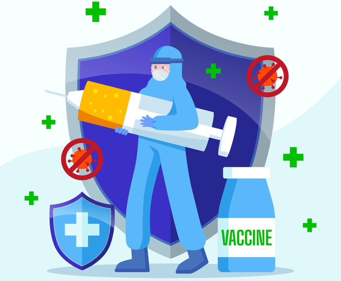 Coronavirus Vaccine Injection Concept