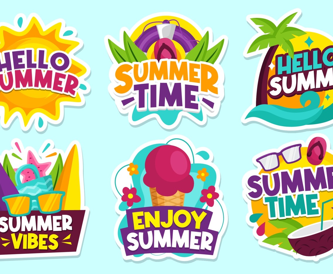 Colorful Summer Sticker Collection