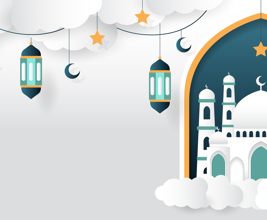 Mosque with Lantern Islamic Background