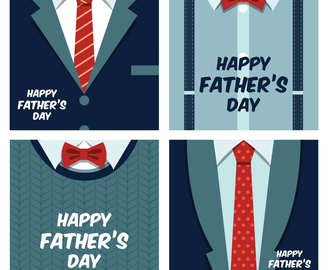 Happy Father's Day Greeting Card Set Masculine