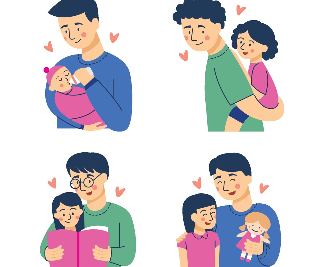 Father and Daughter Character Set