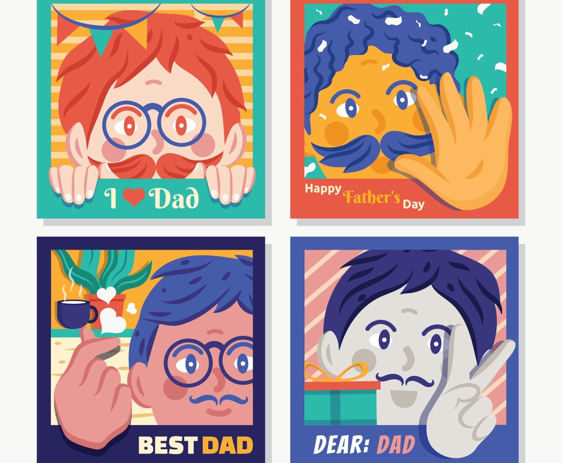 Happy Father's Day Card Set