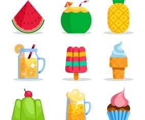 Summer Food Icon Collection