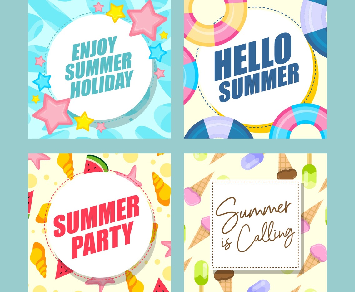 Summer Card Design Collection
