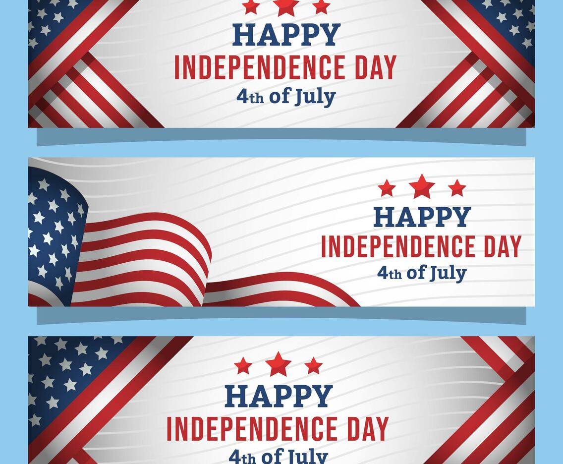 Happy Independence Day Banner Set