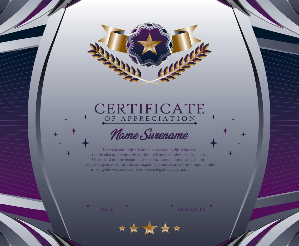 School Certivicate Template Concept