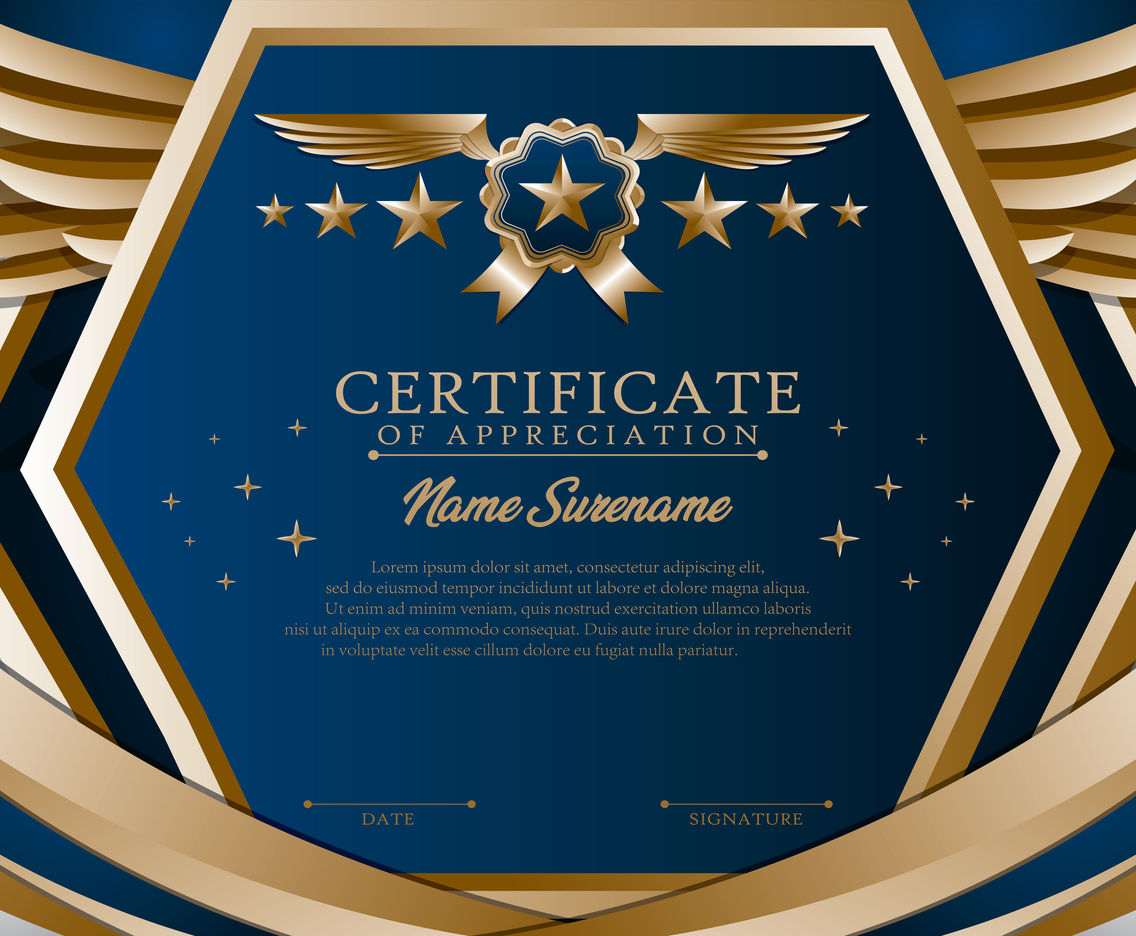 Graduation Certivicate Template Concept