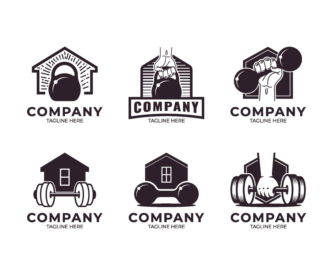 Gym at Home Logo Set