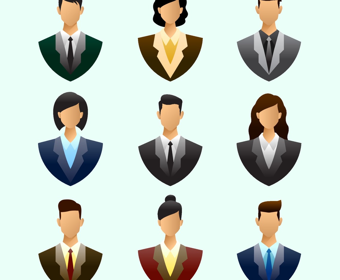Set of Business People Icons