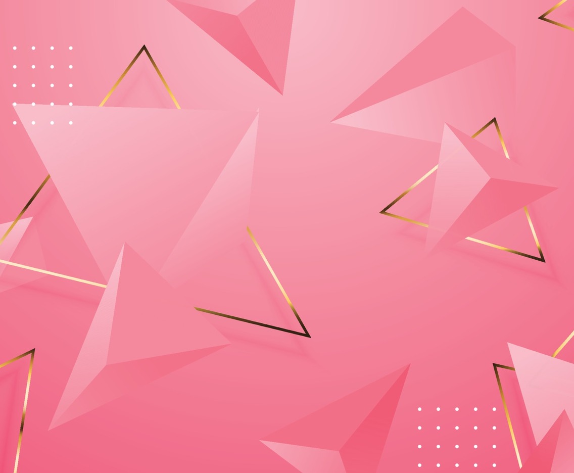 Pink 3D Triangle Geometric Background