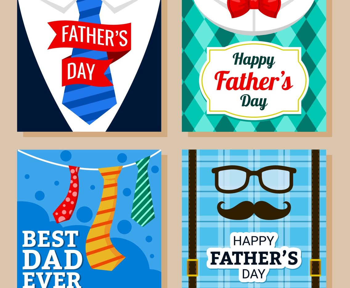 Set of Father's Day Greeting Card