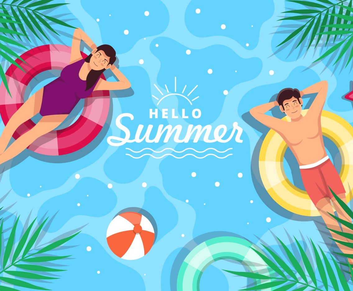 People Enjoying Summer in Swimming Pool