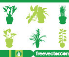 House Plants Silhouettes