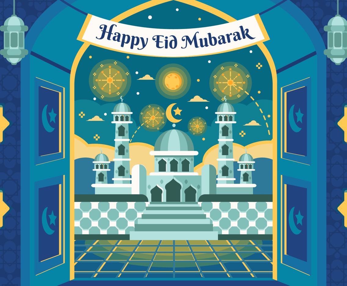 Mosque of Eid Mubarak Night