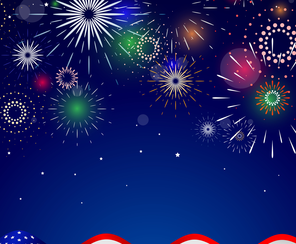 4th July Fireworks Illustration