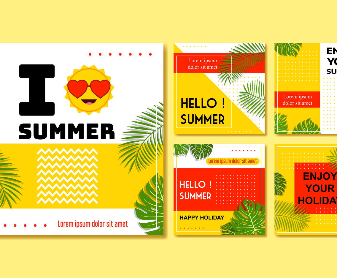 Summer Social Media Post Collection