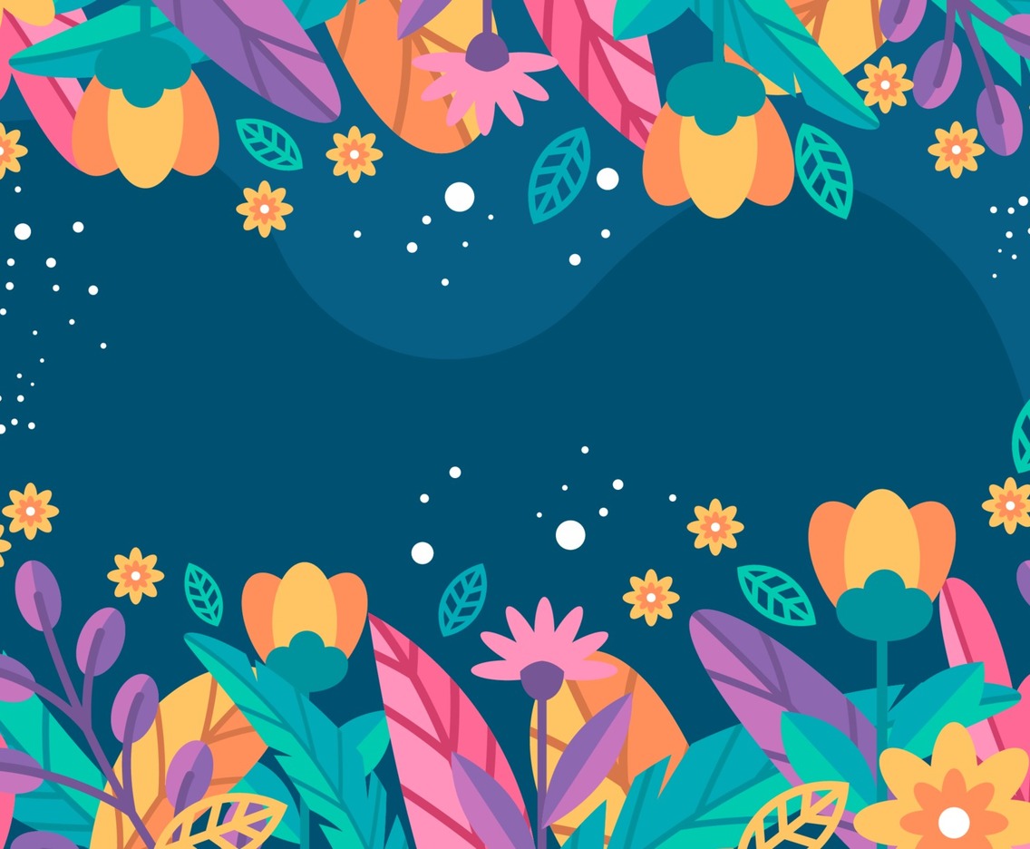 Beautiful Colorful Flower and Foliages Background
