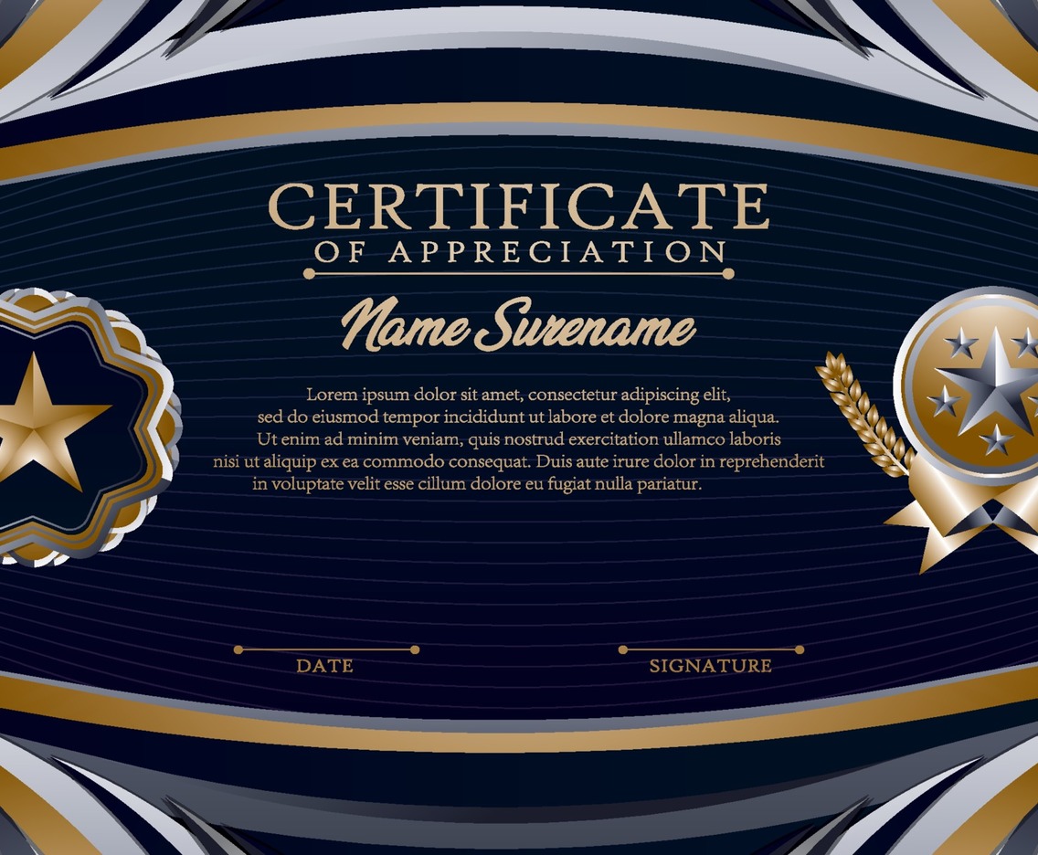 School Certivicate Tamplate Concept