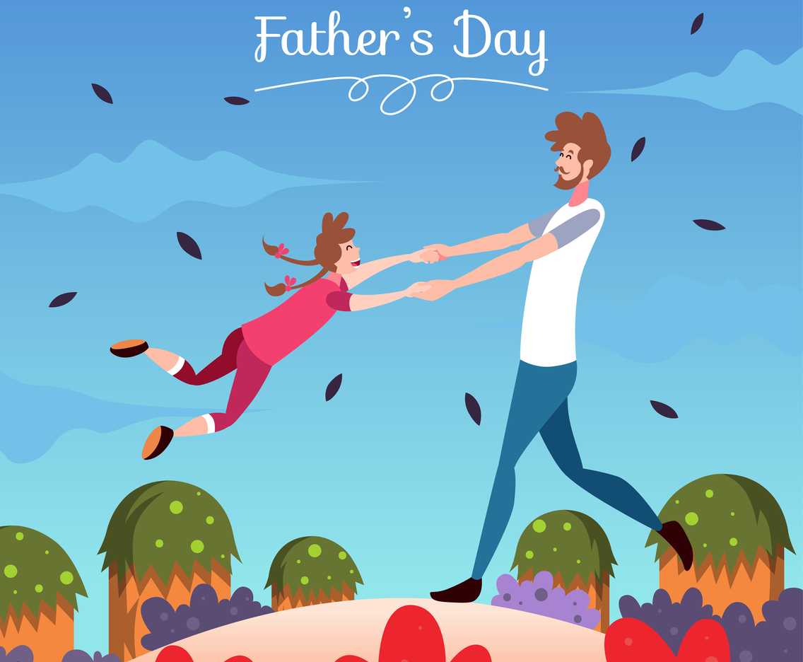 Father's Day Flat Illustration Design