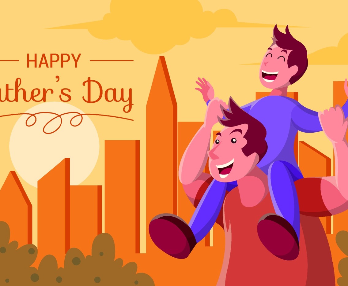 Happy Father's Day Moment Illustration Design