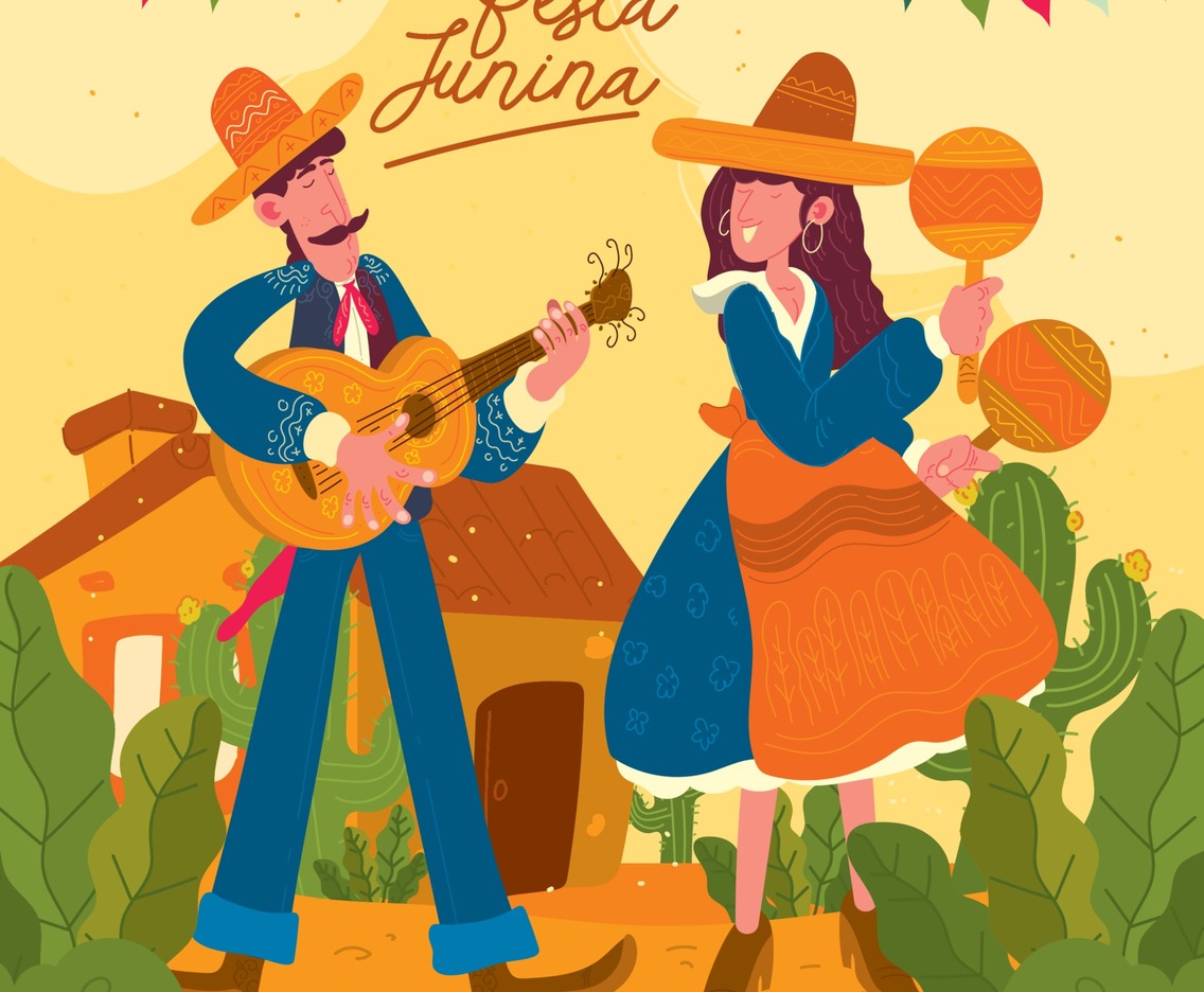 Celebrating Festa Junina Illustration Concept