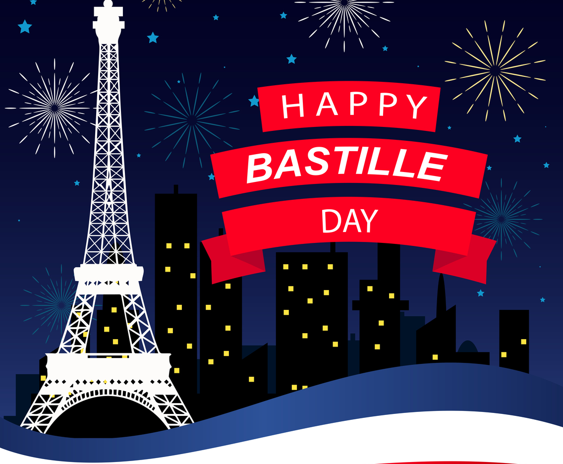 Happy Bastille Day Illustration