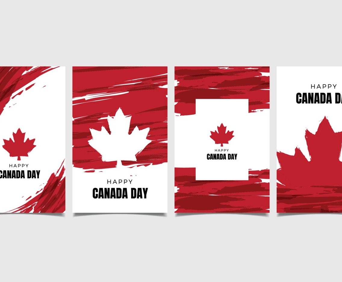 Happy Canada Day with Splash Effect Card