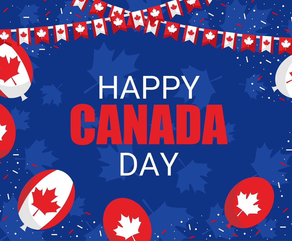 Happy Canada day celebrating background