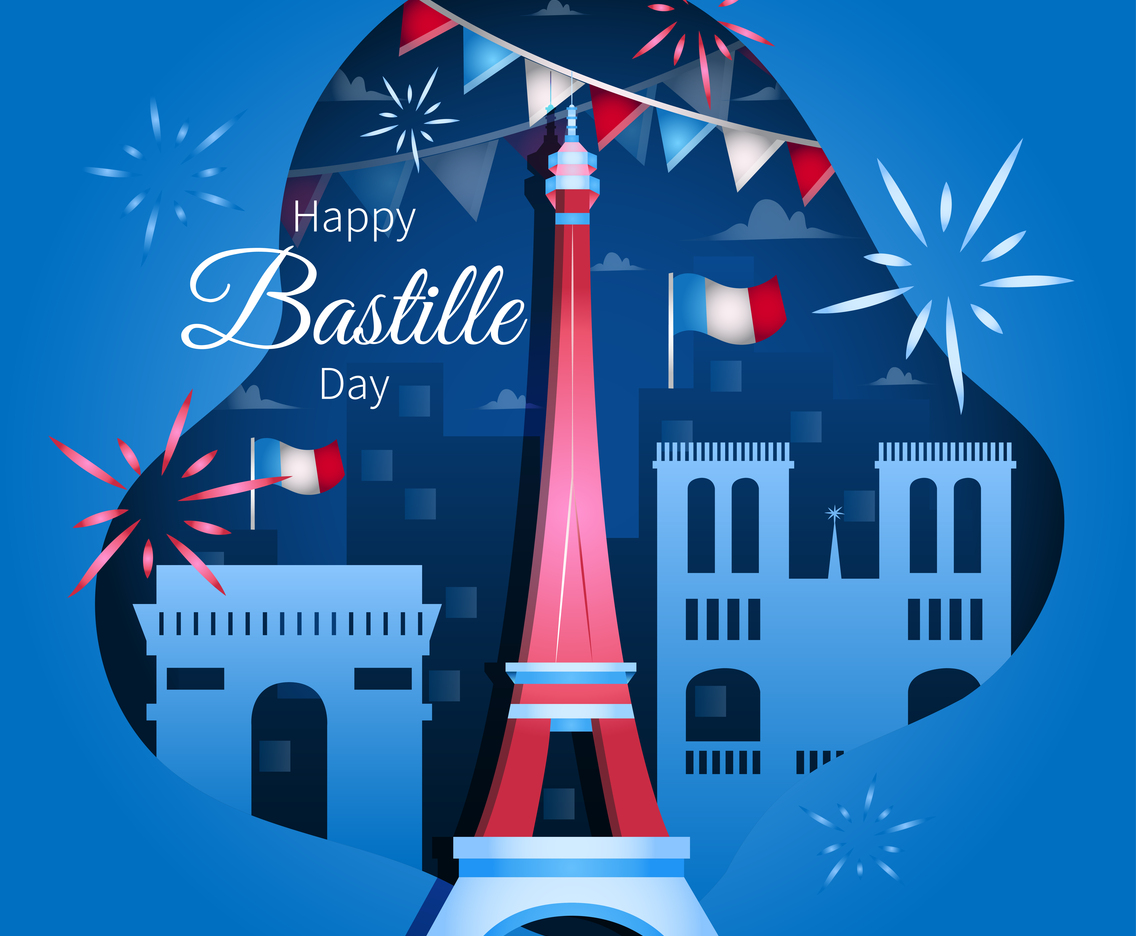 Happy Bastille Day Concept
