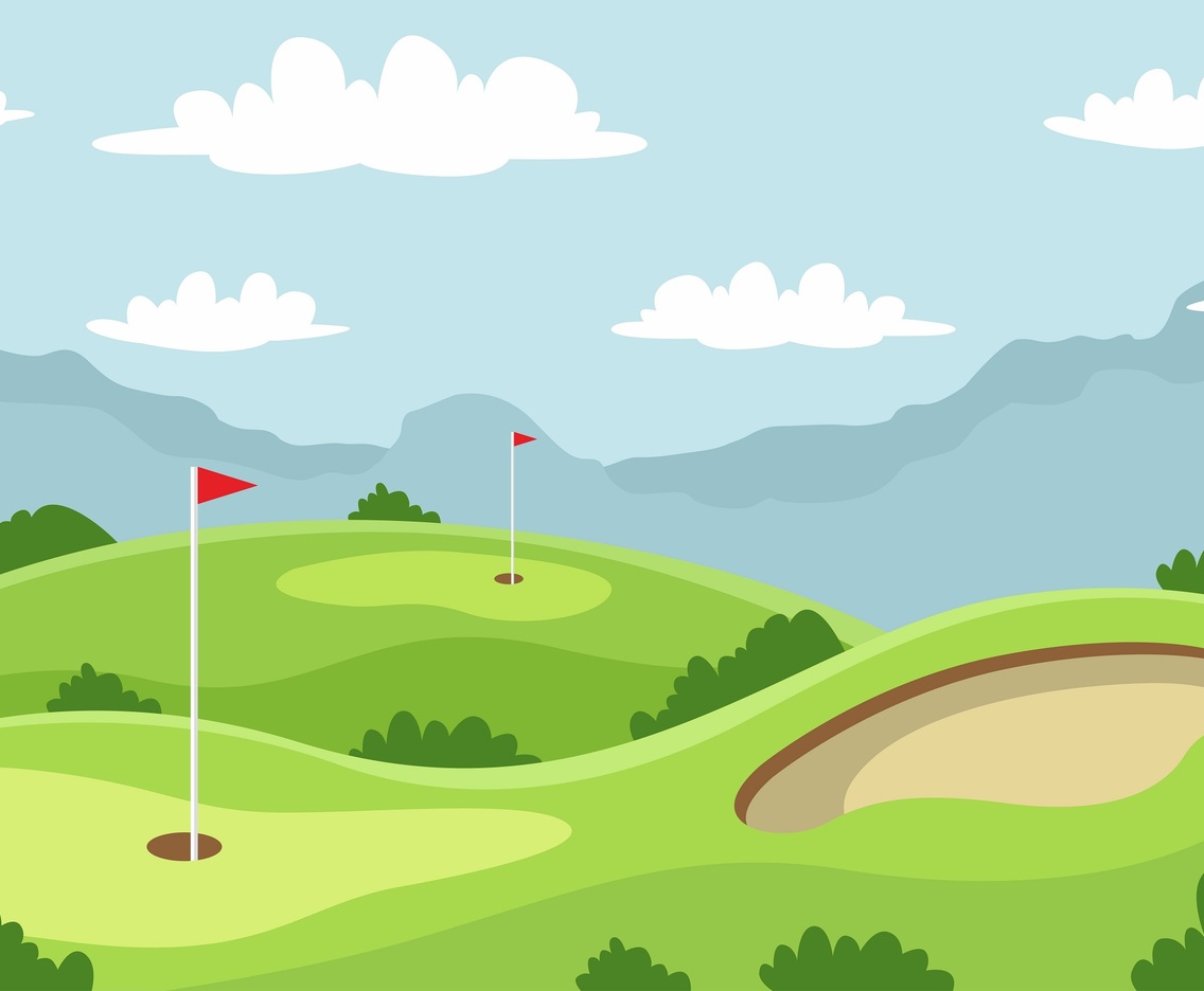 Green Golf Field Background