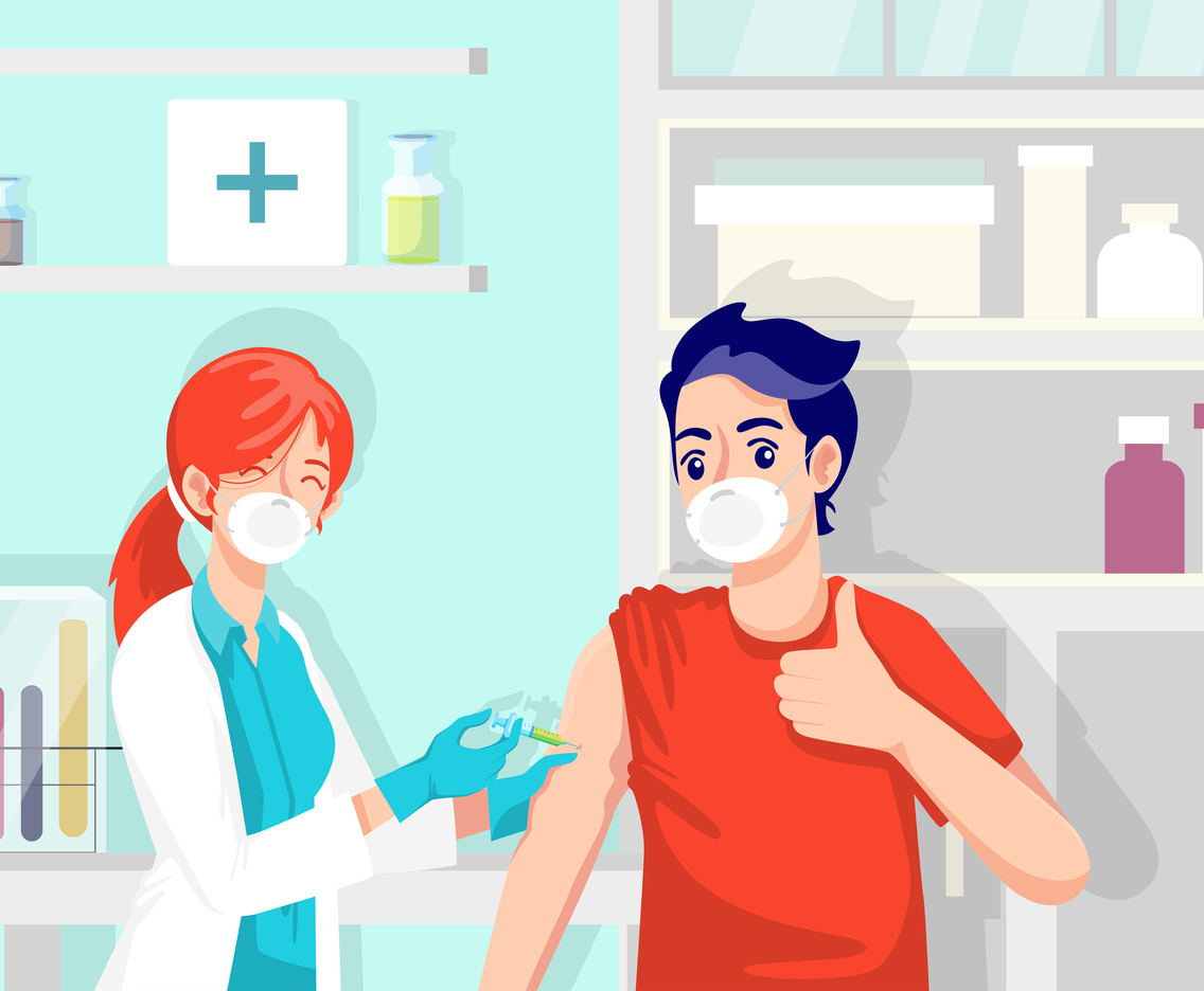 Patient Got Vaccinated Covid-19 by Female Doctor During Pandemic