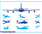 Aircraft Silhouettes Set