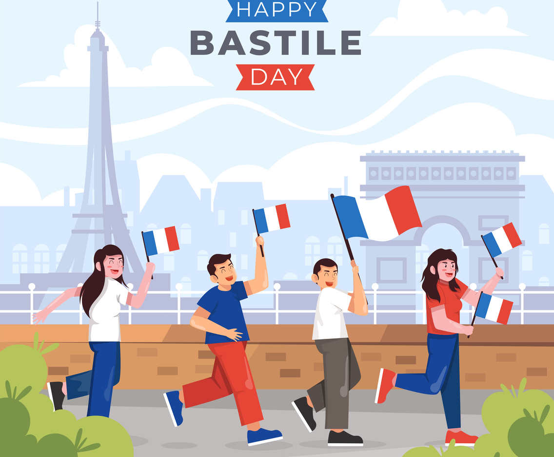 People Celebrating Bastille Day