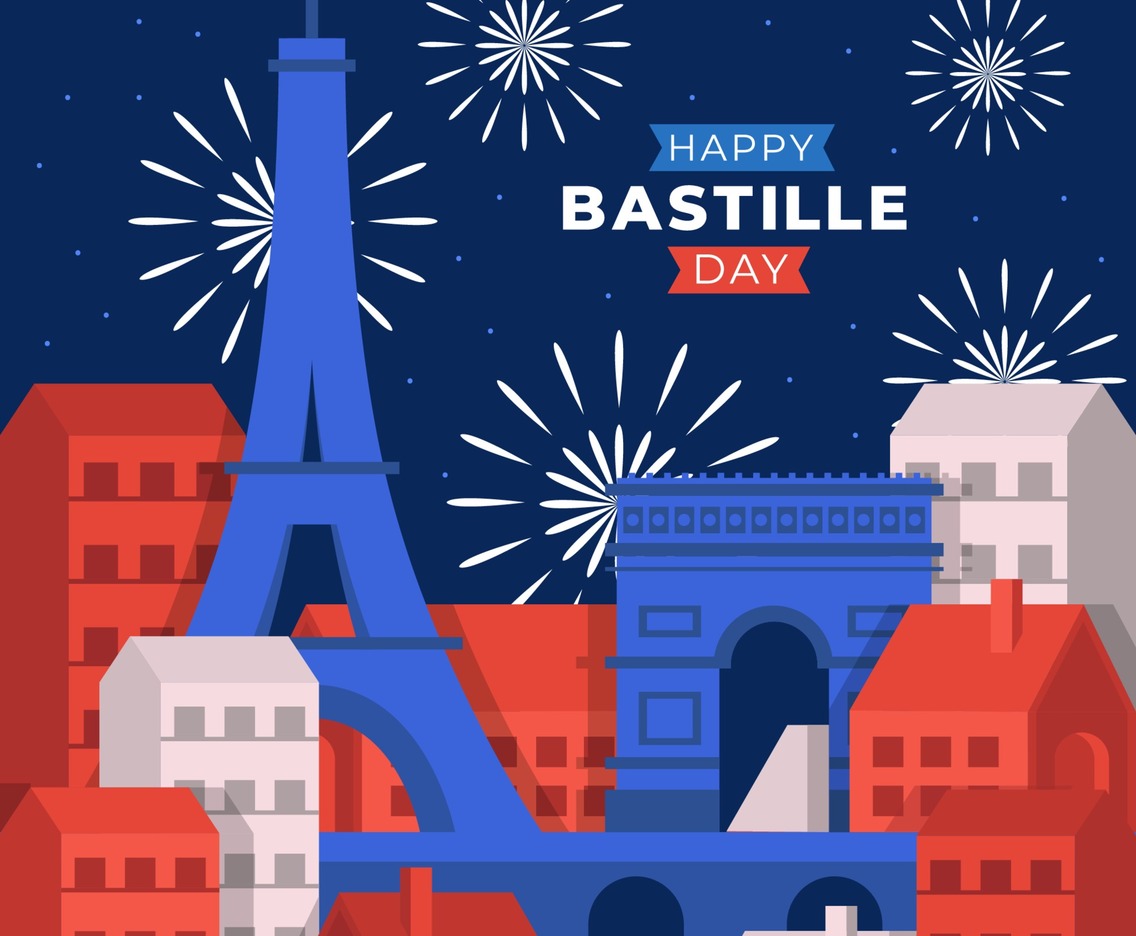 Bastille Day Celebration Background