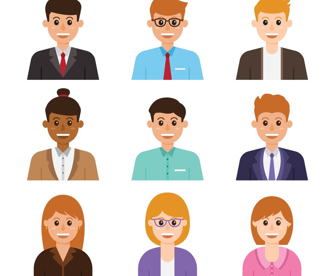 Set of People Business