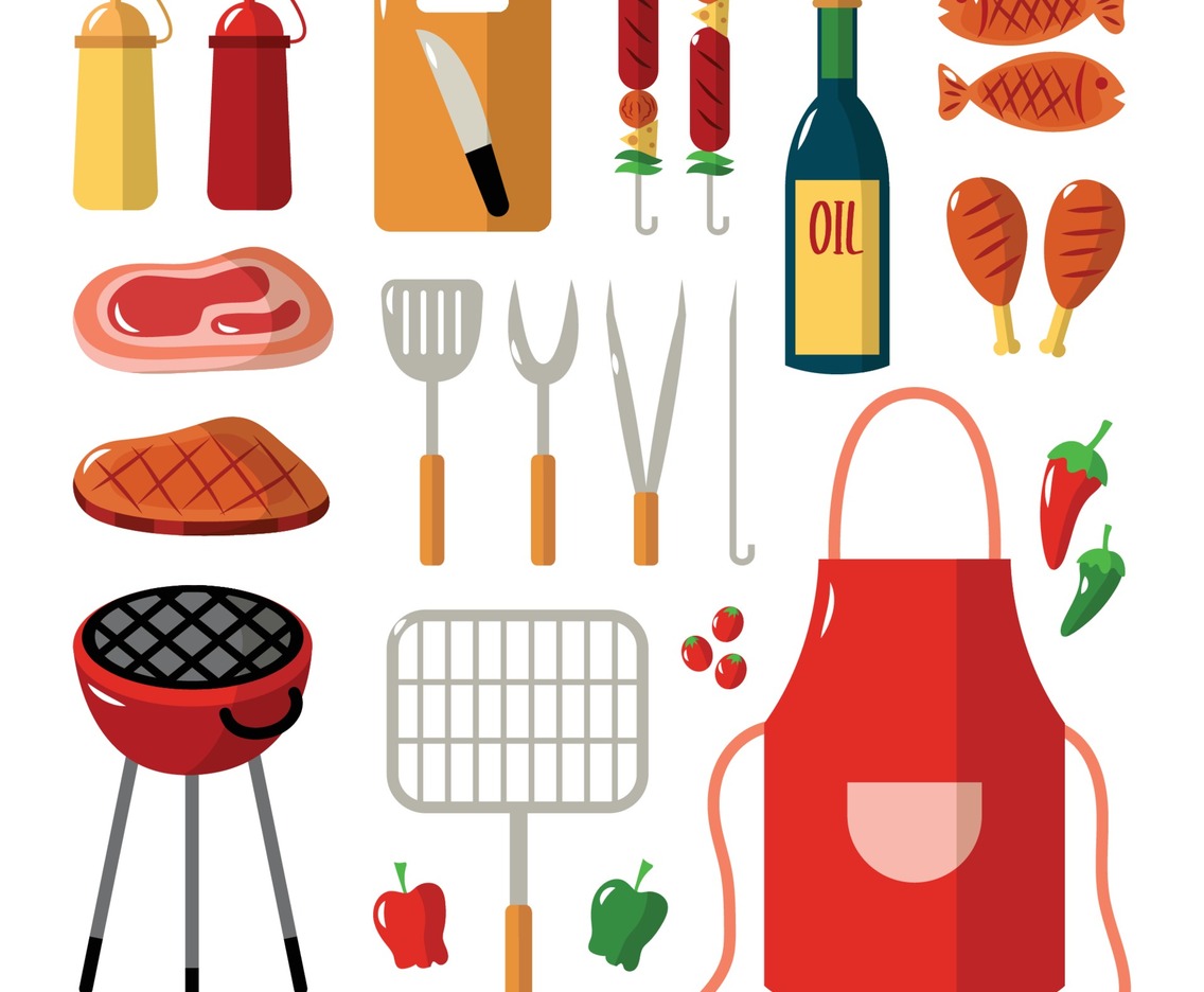 Barbeque Equipment Icon Set