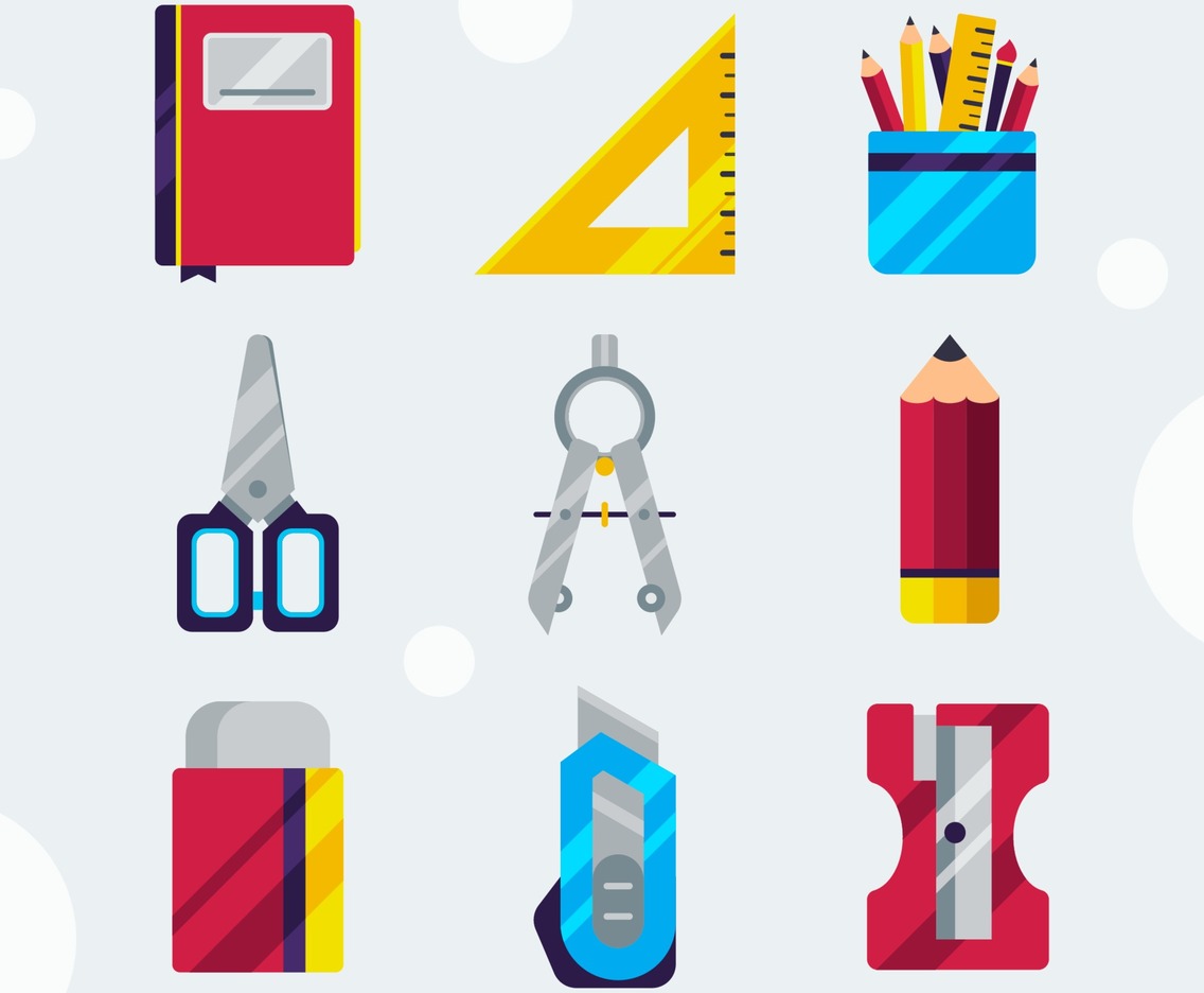 School Stationary Icon Collection
