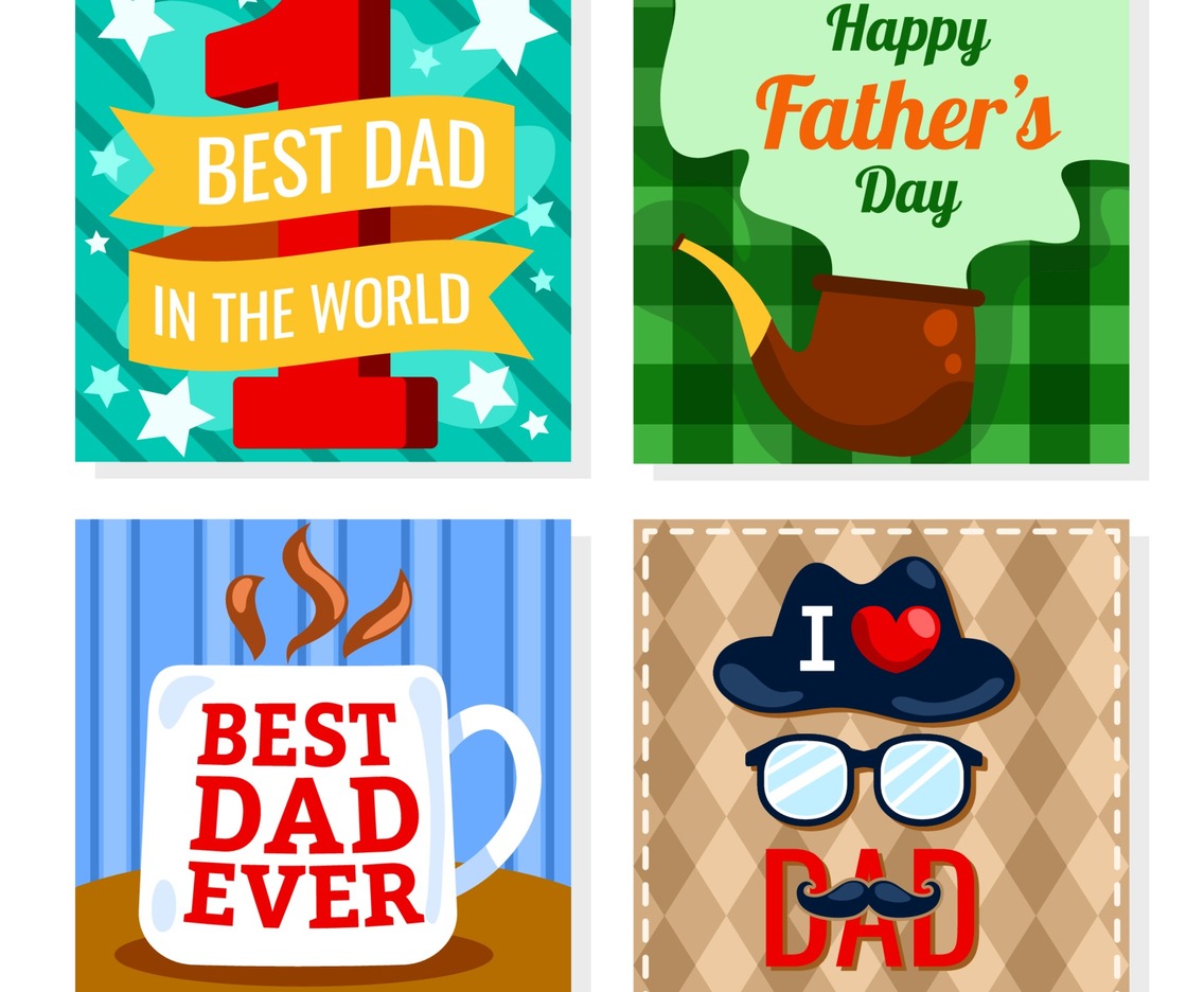 Father's Day Greeting Card Template